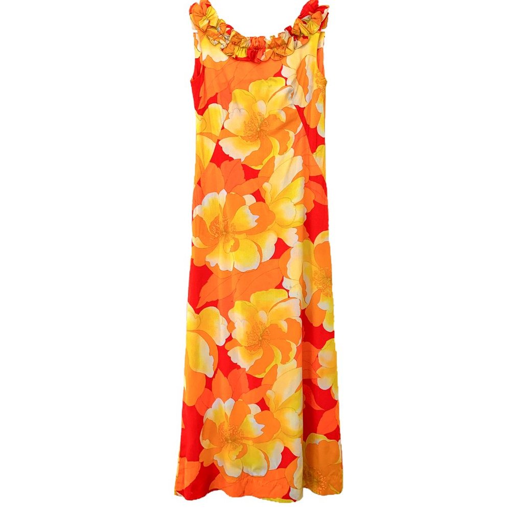Vintage 70s Hale Muu Psychedelic Hawaiian Maxi